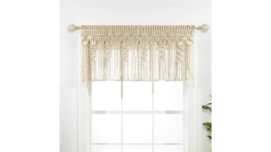 boho macrame cotton valance