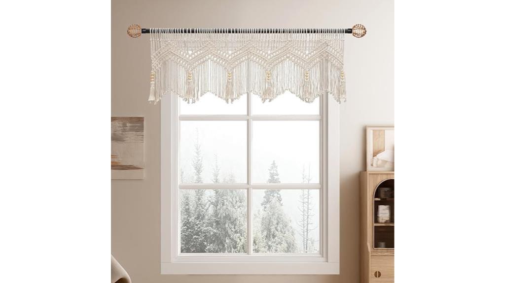 boho macrame window curtains