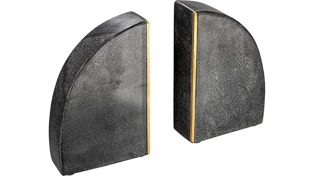 boho marble brass bookends