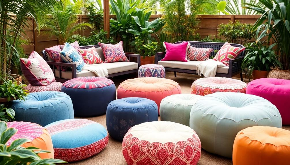 boho outdoor poufs guide