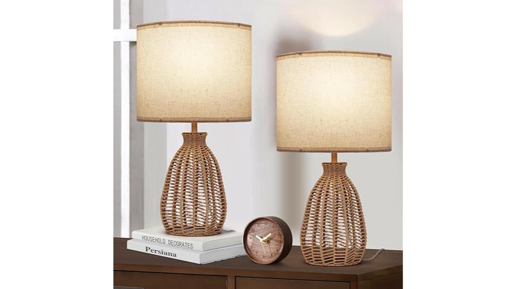 boho table lamp set