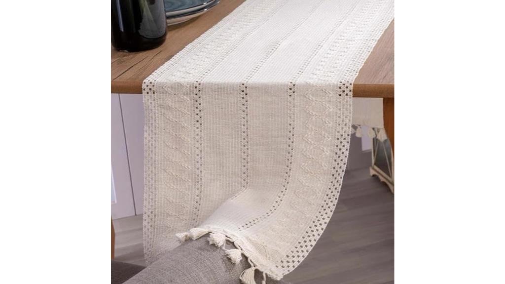 boho tassel table runner