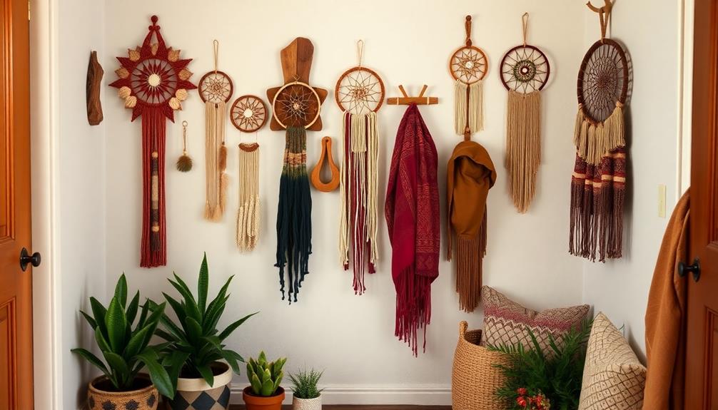 boho wall mounted coat racks