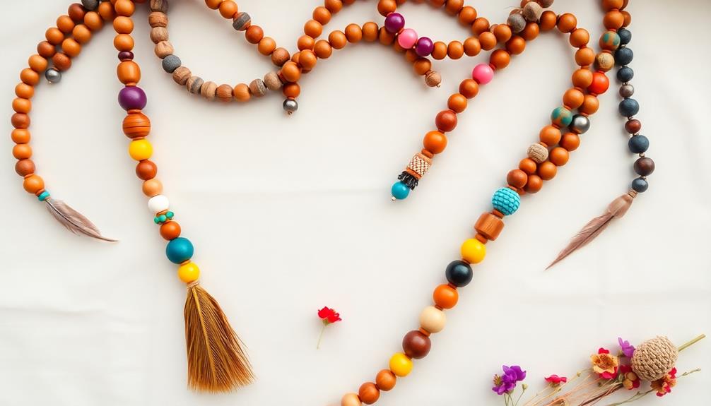 boho wooden bead garlands