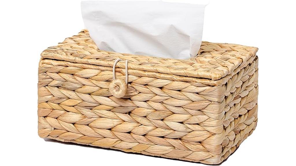 boho woven tissue holder