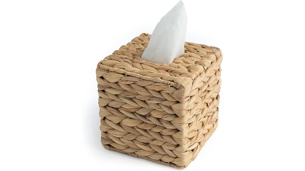 boho woven tissue holder