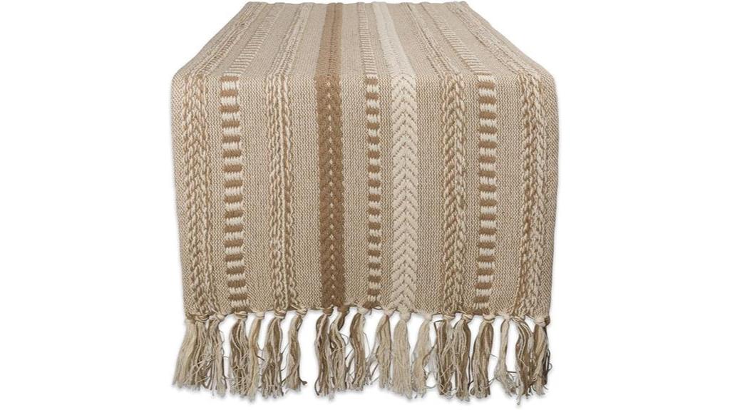 braided stripe table runner