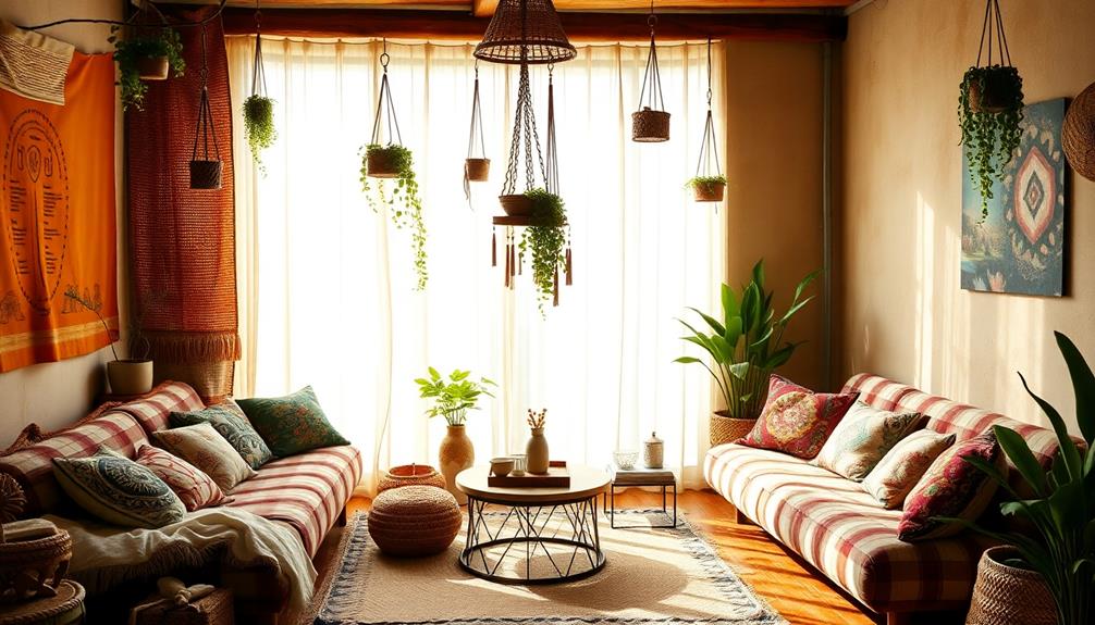 budget boho chic living room