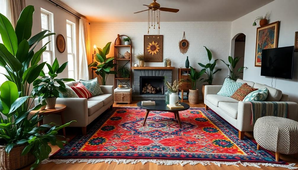 choosing bohemian area rugs