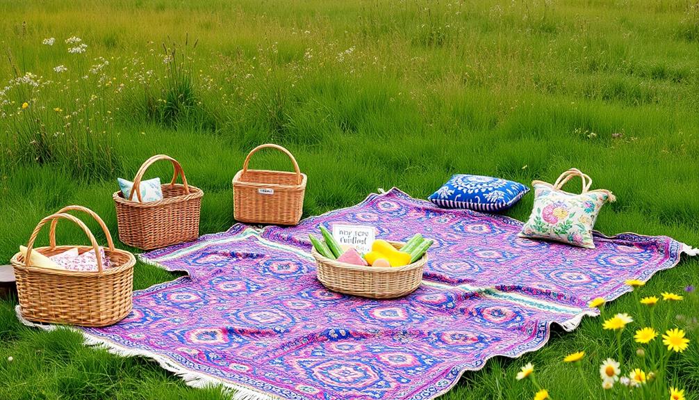 choosing bohemian picnic blankets