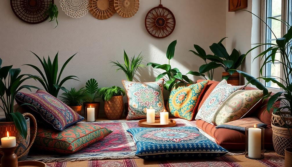 choosing boho meditation cushions