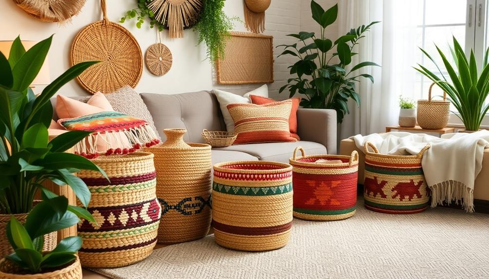 choosing handwoven boho baskets