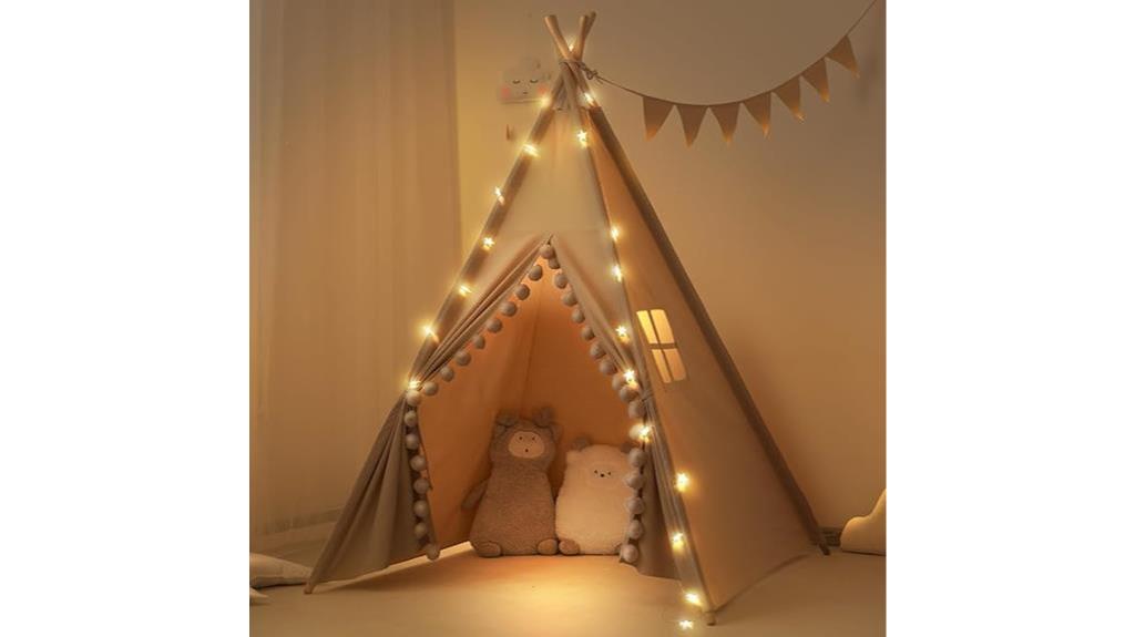 colorful kids teepee tent