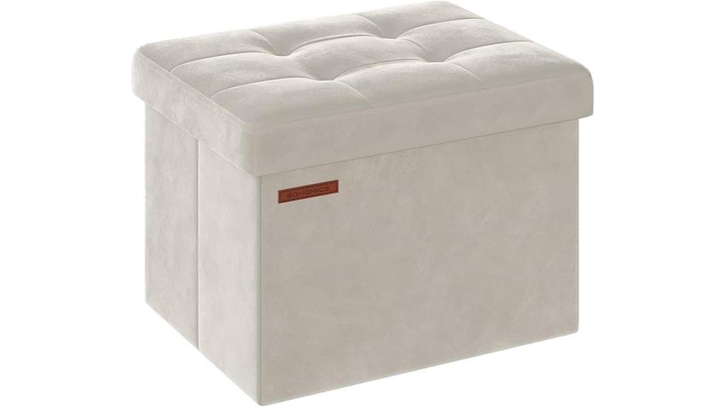 compact foldable storage ottoman