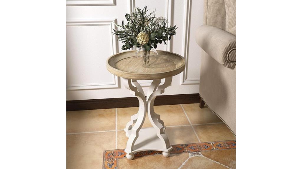 cottagecore rustic accent table