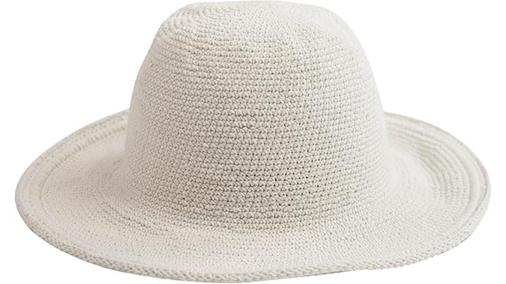 cotton crochet floppy hat