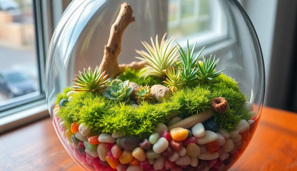 create a boho terrarium