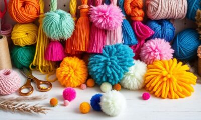 create boho tassels pompoms