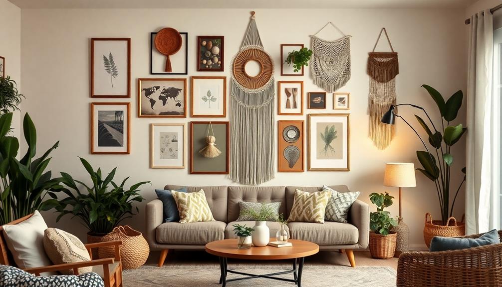 creative gallery wall arrangement