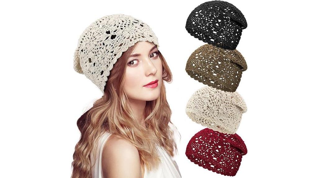crochet slouchy beanie set