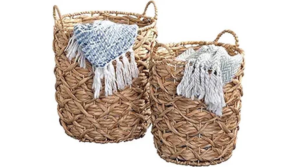 decorative wicker baskets set