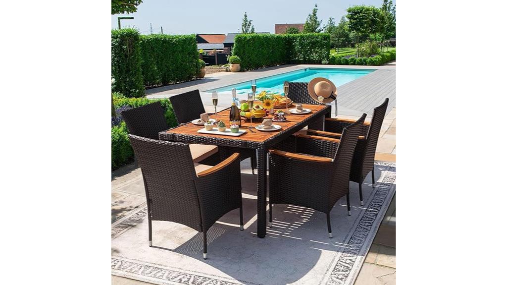 devoko 7 piece patio set