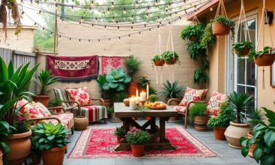 eclectic bohemian patio ideas