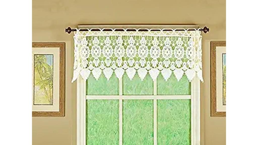 ecru macram valance 35w