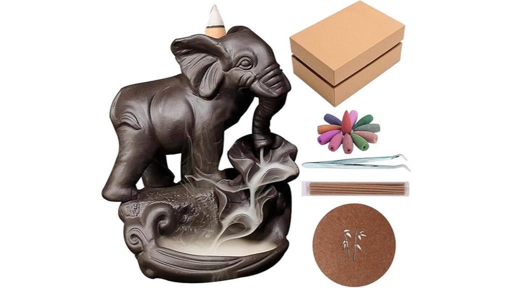 elephant backflow incense burner