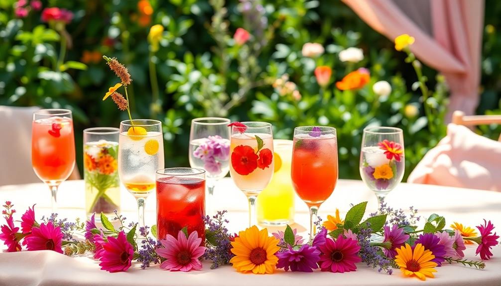 floral infused refreshing drinks