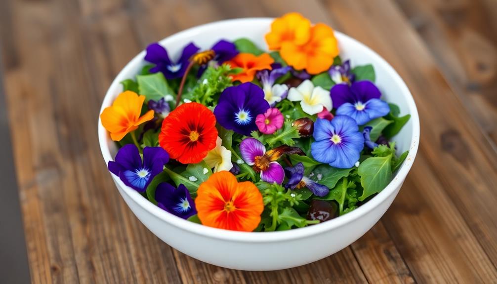 floral inspired salad creations