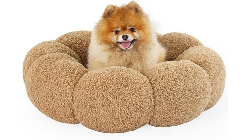 fluffy flower donut bed