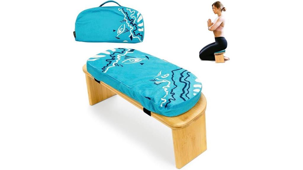 foldable bamboo meditation bench