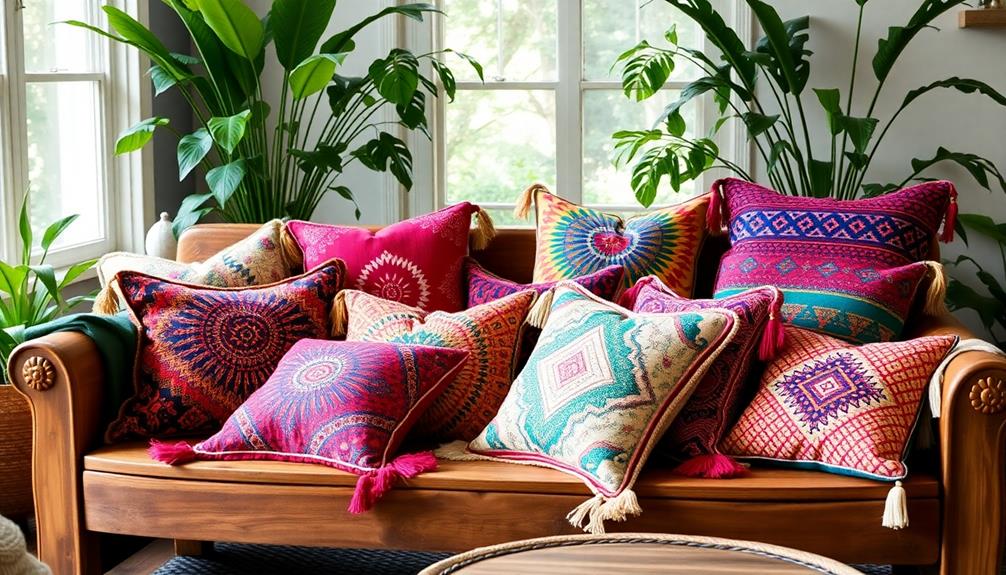 handcrafted bohemian cushion decor