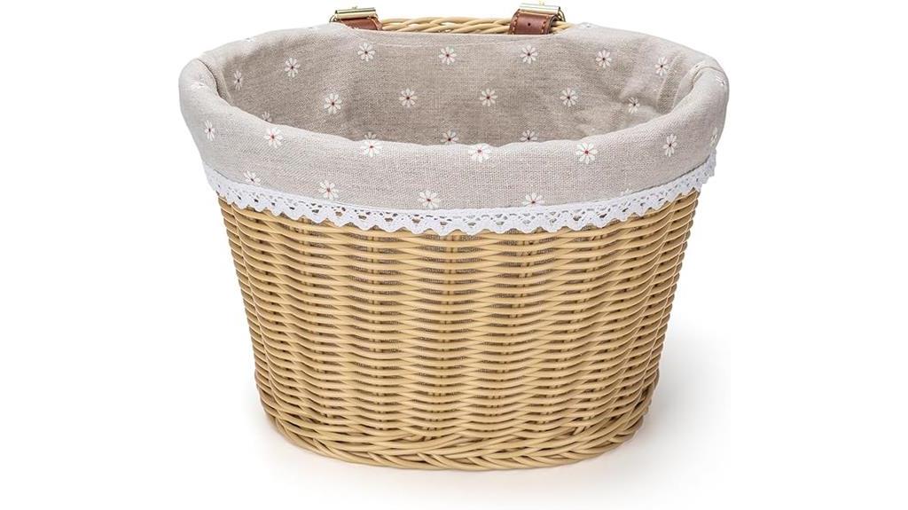 handmade woven bicycle basket