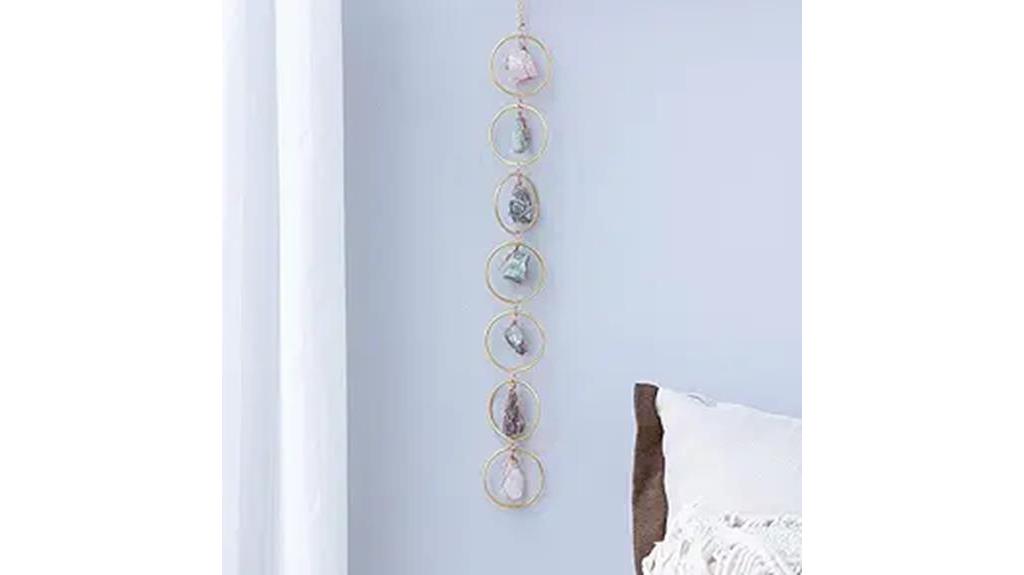 healing chakra gemstone wall hanging