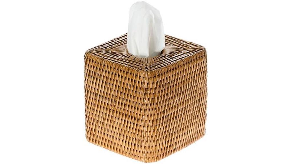 honey brown tissue box cover