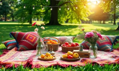 ideal boho picnic setup