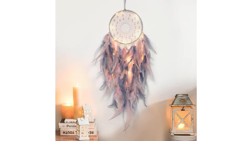 illuminated dream catcher decor