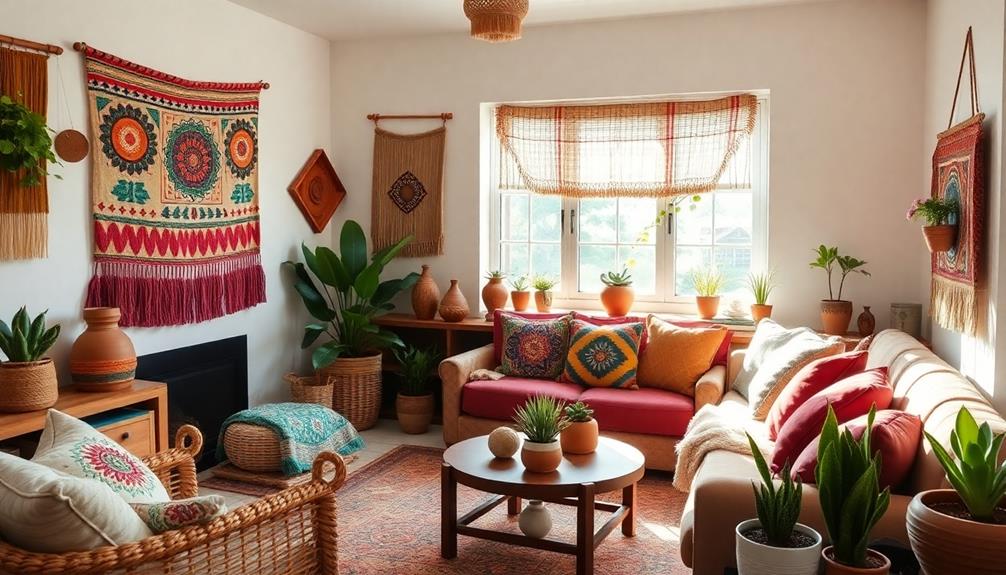 incorporate boho souvenirs decoratively