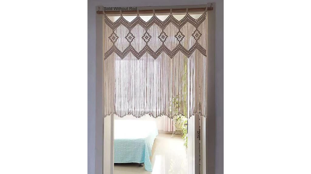 ivory white macrame curtains