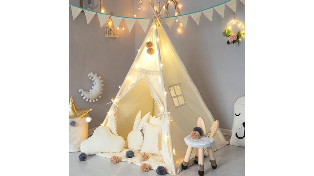 kids teepee tent set