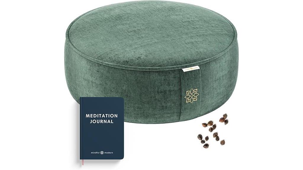 large velvet meditation cushion