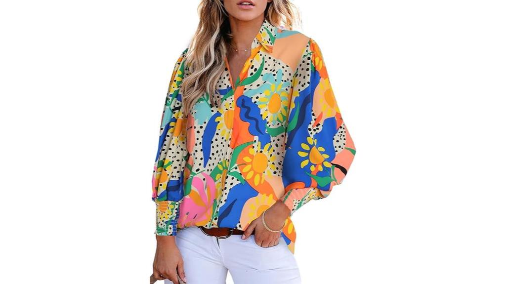 loose v neck paisley blouse