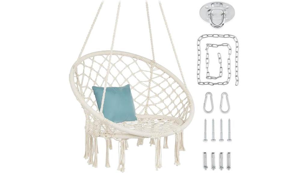 macram hanging chair option