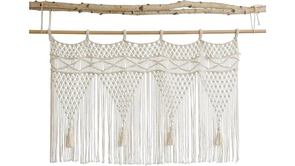 macram window valance decor