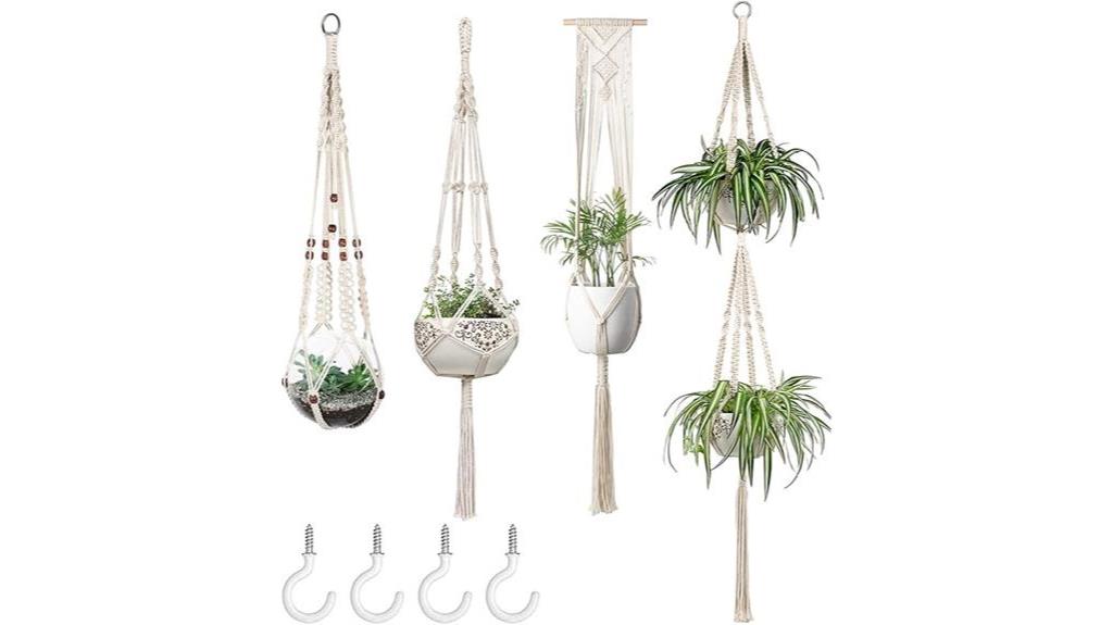 macrame plant hangers set