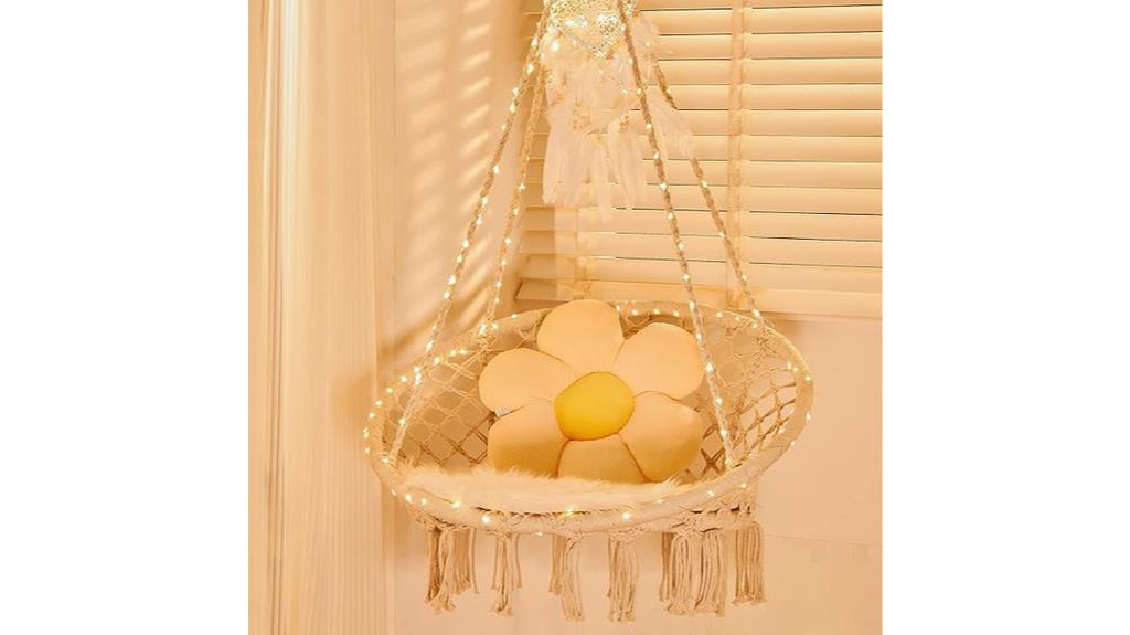 macrame swing hammock chair