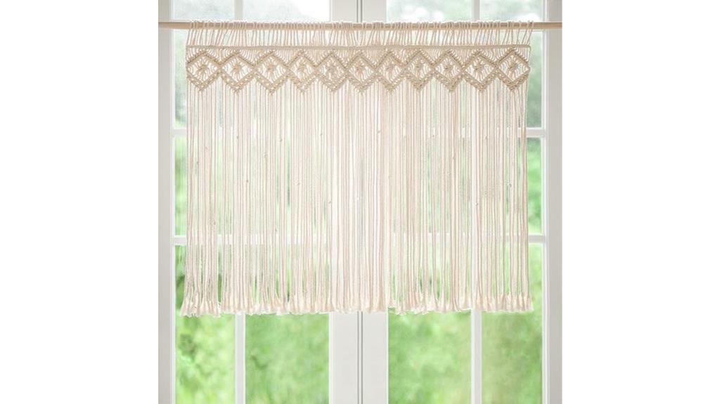 macrame valance for windows