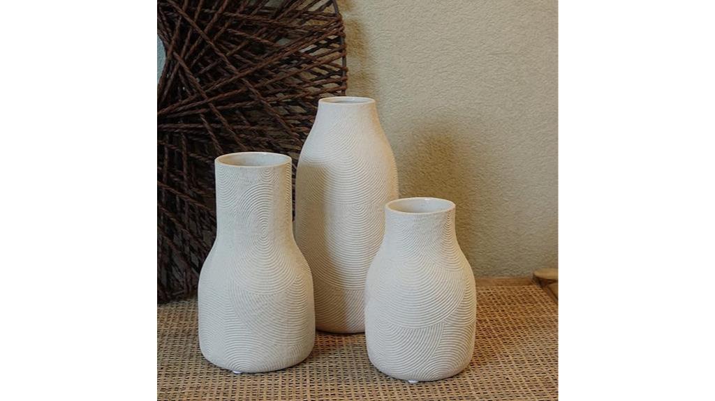 matte white ceramic vases